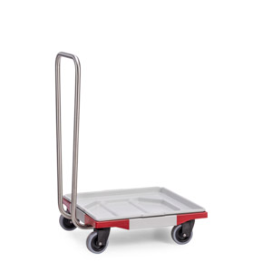 Trolley voor manden met duwstang Trolley voor manden met duwstang