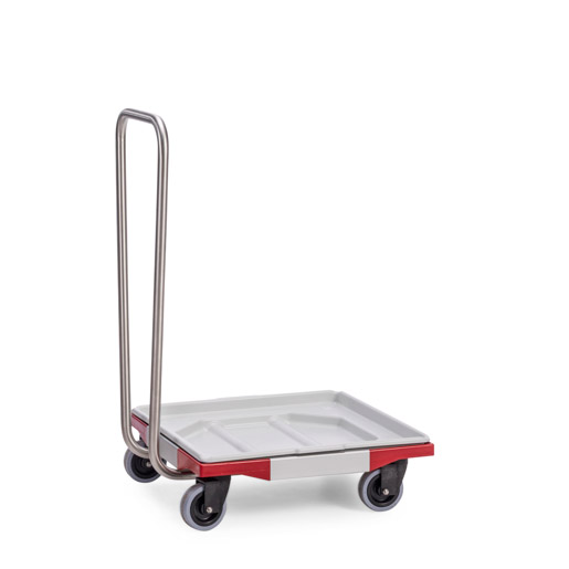 Trolley voor manden met duwstang Trolley voor manden met duwstang