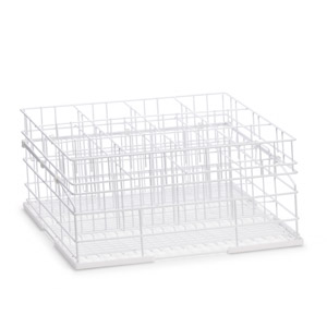 Glass wash rack, Size M, 3 rows, with rack extension Glass wash rack, Size M, 3 rows, with rack extension