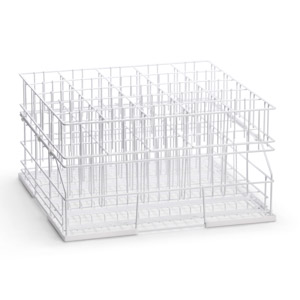 Glazenkorf 5 rijen met opzetstuk, 25 glazen, Maat L Glazenkorf 5 rijen met opzetstuk, 25 glazen, Maat L