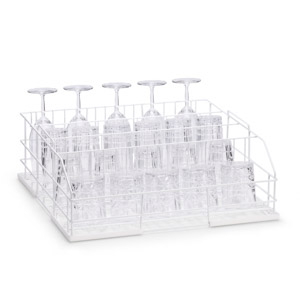 Glazenkorf 4 rijen 500x500x165 mm Glazenkorf 4 rijen 500x500x165 mm